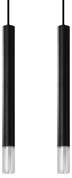 Lustră pe cablu VIZIER 2xG9/40W/230V neagră Sollux SL.0961