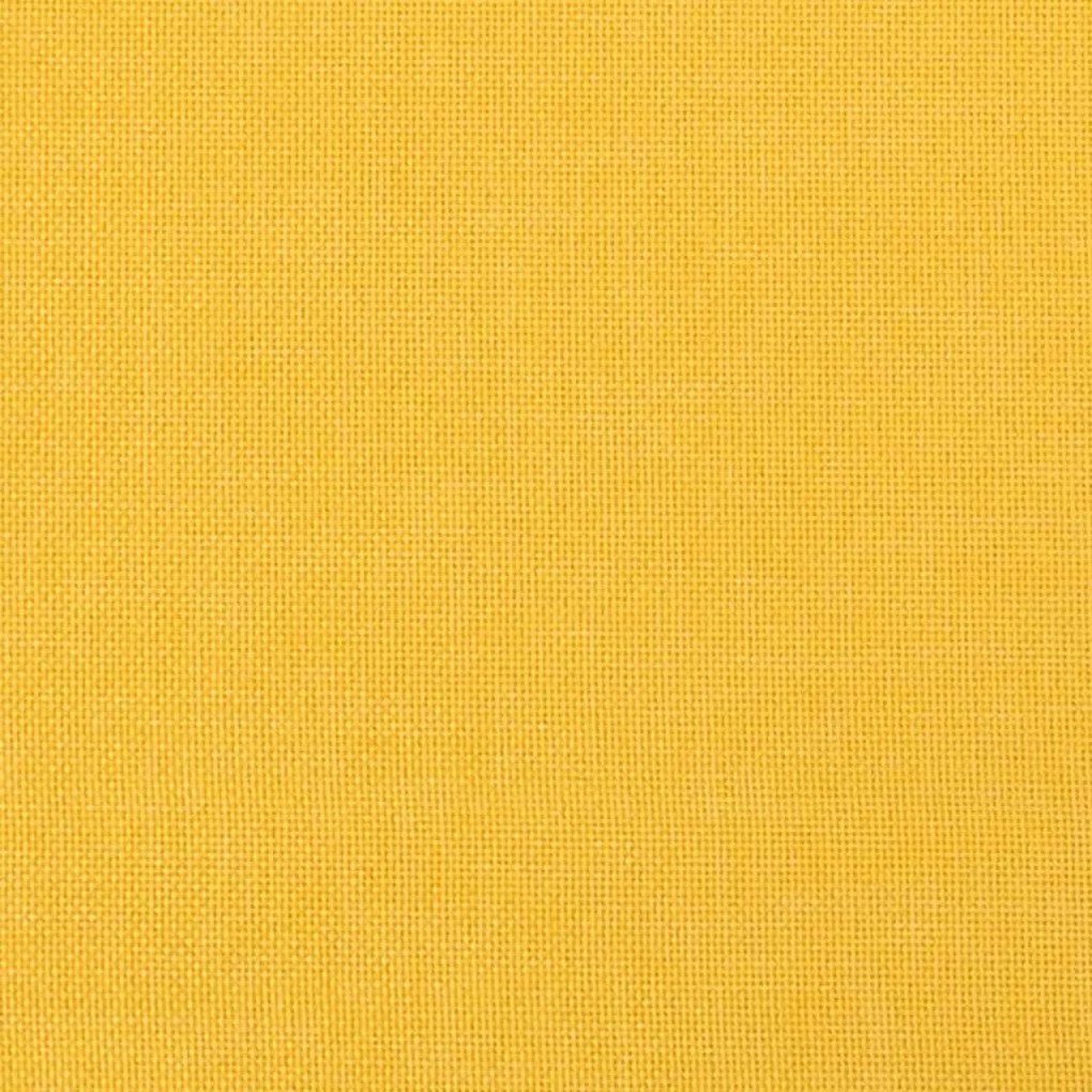 Canapea cu 3 locuri, galben deschis, 180 cm, material textil