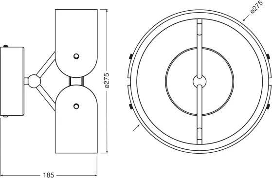 Osram - Aplica LED de perete DECOR CURVE, 20W/230V, gri