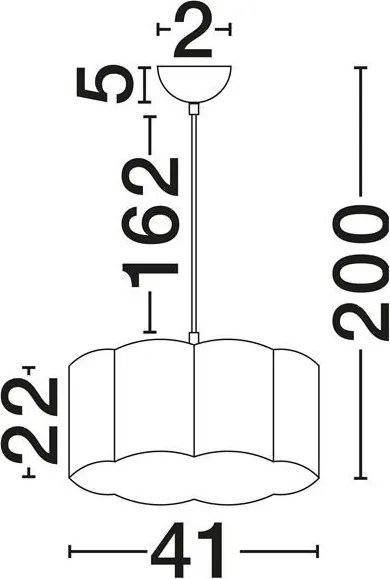 Lustra suspendata cu abajur textil rosu maroniu BLOOSY