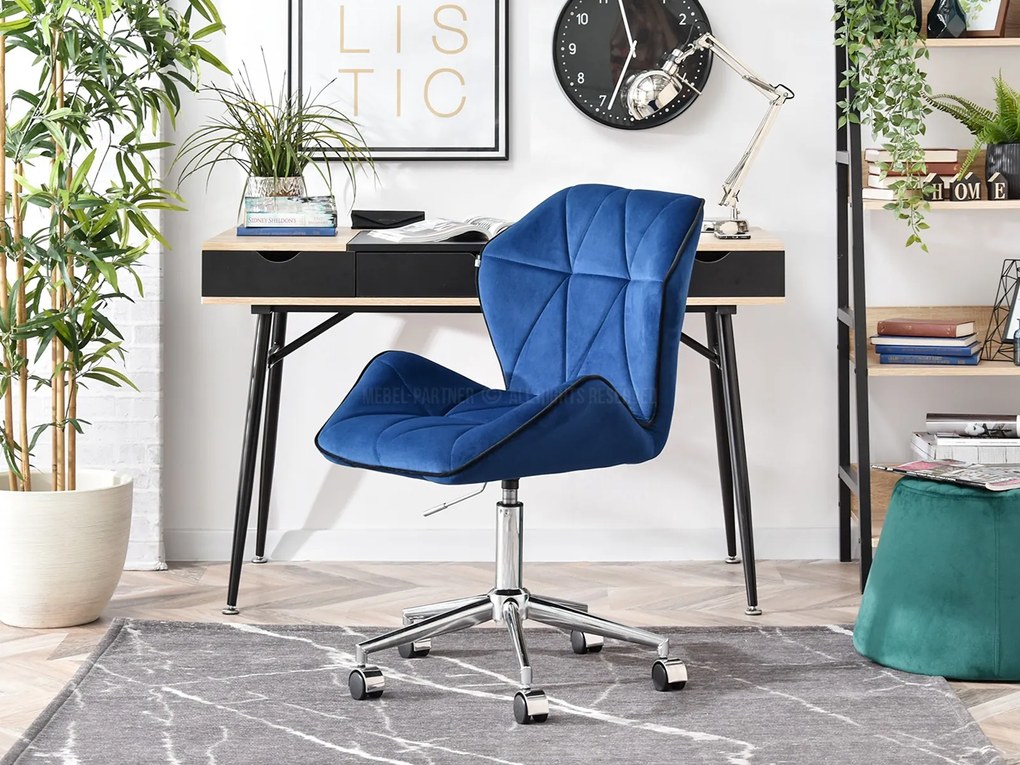 Fotoliu Velma M (albastru marin + crom). Promo -6%. 1110442