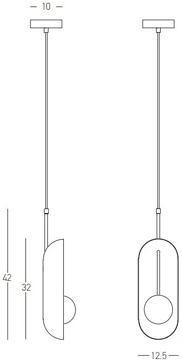 Pendul modern design decorativ Elenor auriu