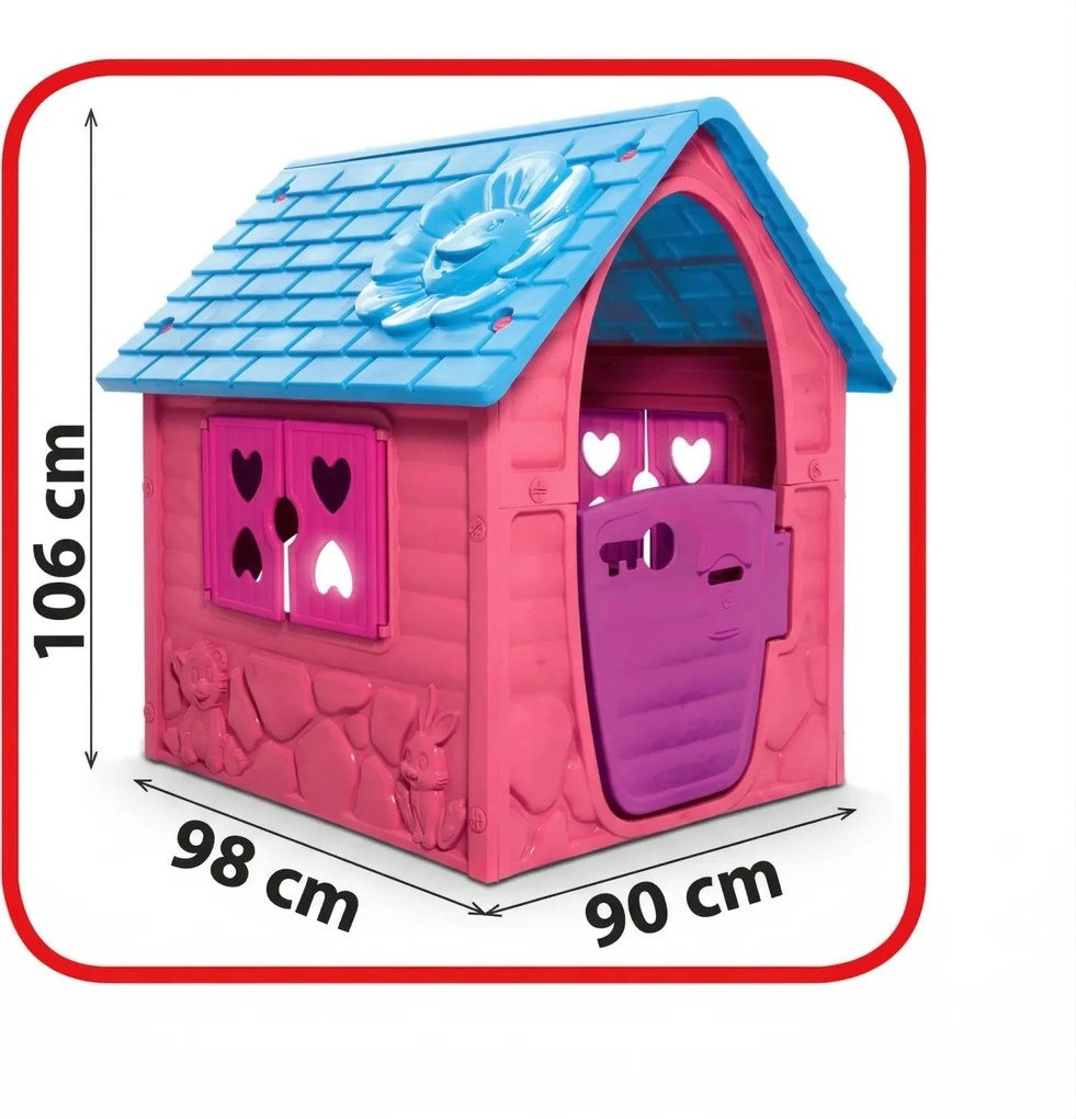 Casuta copii Roz 106x98x90 cm