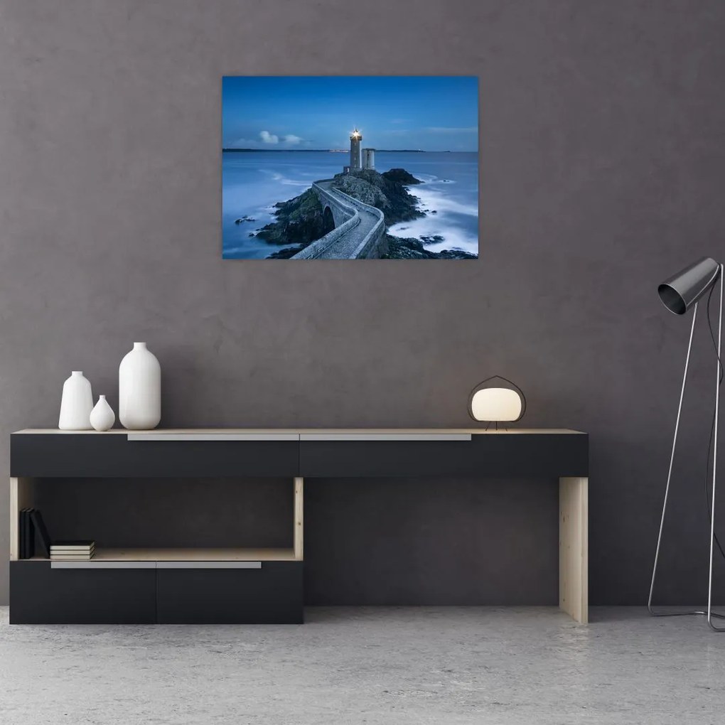 Tablou cu far și marea (70x50 cm)