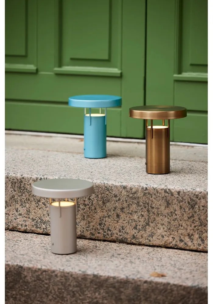 Veioză gri deschis LED cu intensitate reglabilă (înălțime 20 cm) BringMe – Hübsch