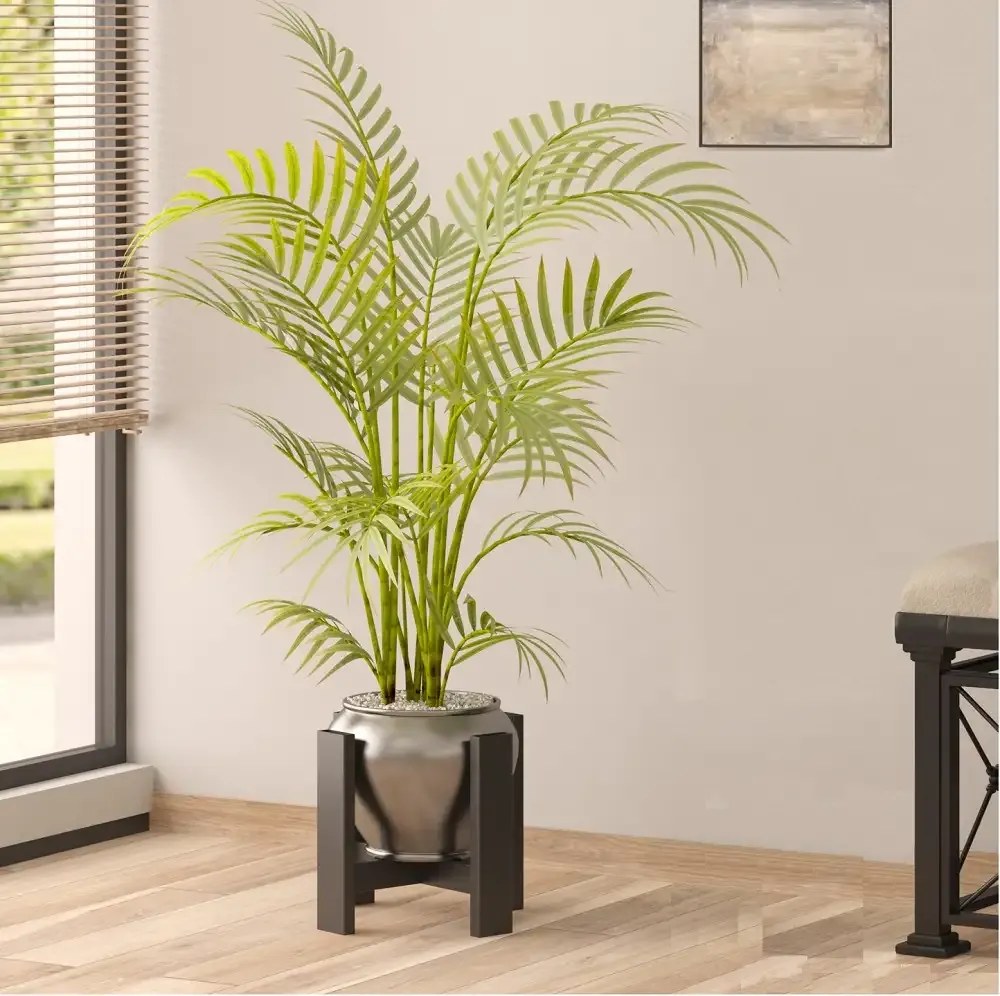 Suport ghiveci Anca, din metal, culoare negru