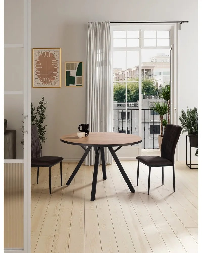 Scaune de dining negre 4 buc. Holly – Marckeric