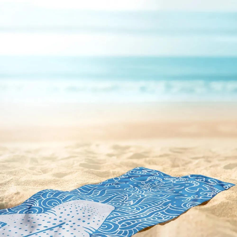 Prosop de plajă albastru 90x180 cm Shark – DecoKing