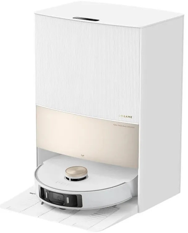 Robot aspirator cu autogolire Dreame L20 Ultra Complete, 5300 Pa, 5200 mAh, 75W, Pana la 300m², Cartografiere 3D, Senzor LDS, Uscare mop, Autonomie pana la 210 min, Alb