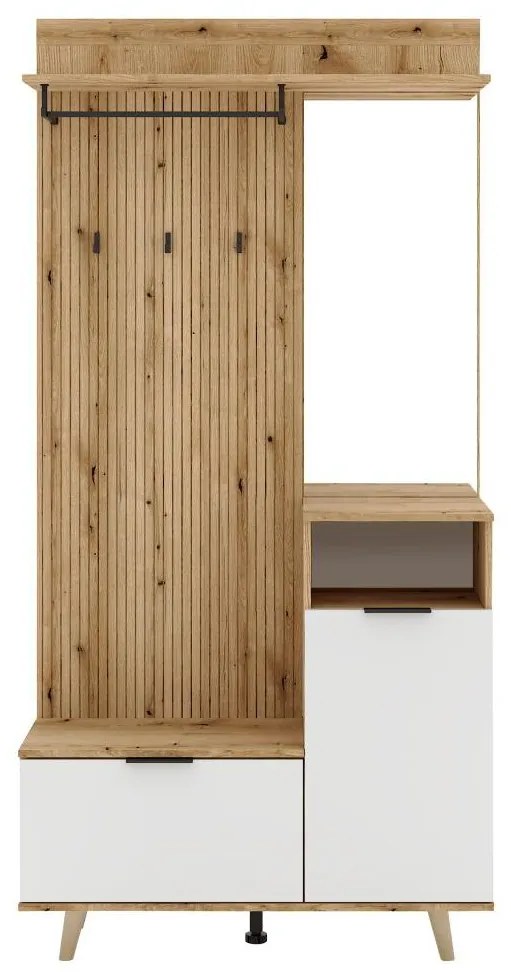Mobilier hol Nadrano (stejar evoke + alb) . 1097141
