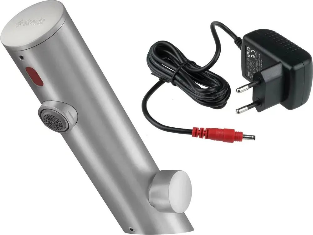 Baterie lavoar cu senzor reglare temperatura si alimentare electrica crom periat Deante Sense