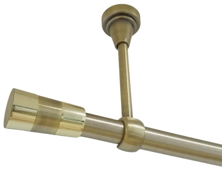 Galerie simpla prindere tavan fara inele VALEO 19 MM aur antic (Alege marime: 120 cm)