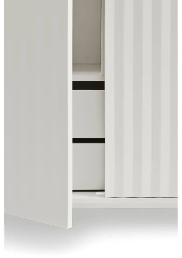 Comodă înaltă albă 97x130 cm Sierra - Teulat