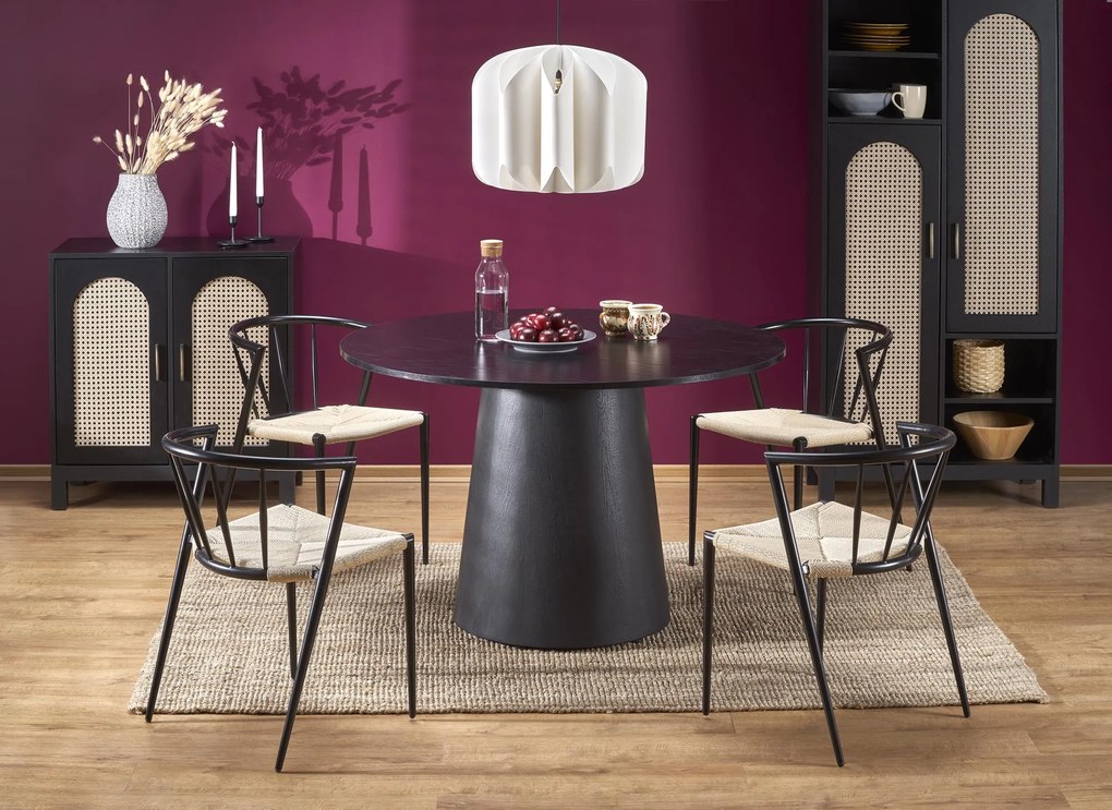 Masă de sufragerie rotundă Gintty. Promo -6%. 1067896