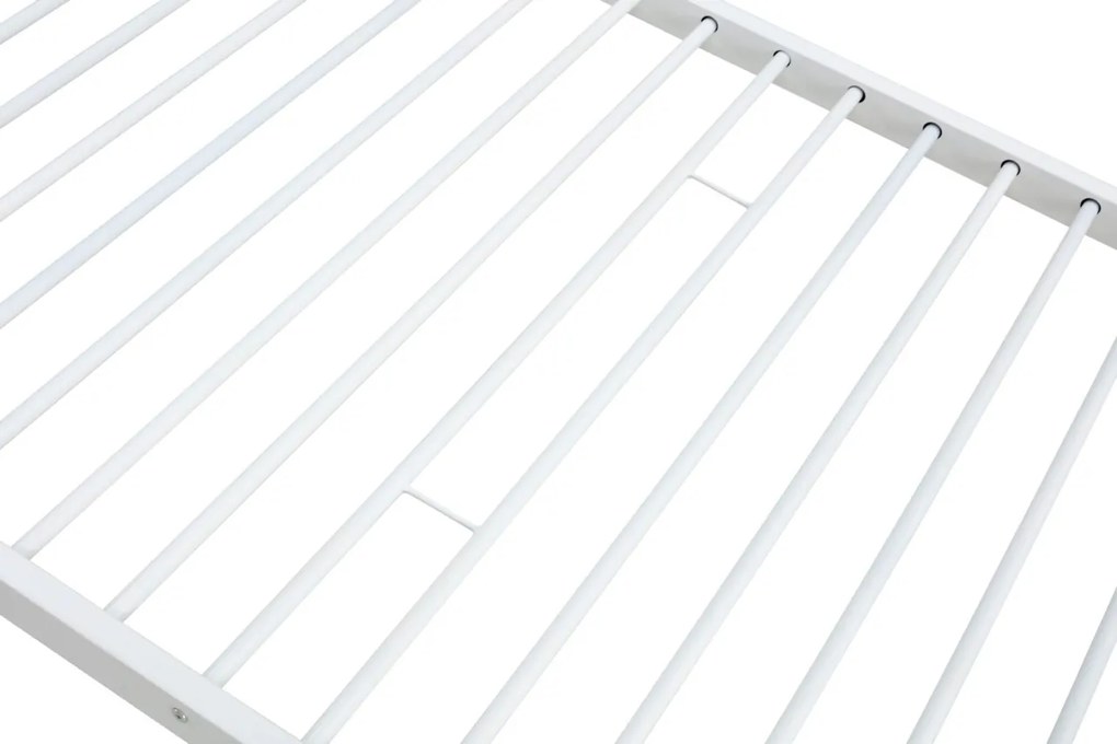 Pat supraetajat metalic Bunky alb - 90 x 200 cm