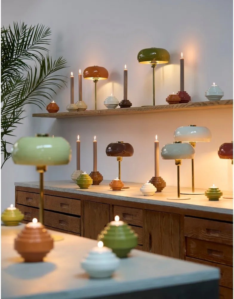 Veioză portocalie cu abajur din metal (înălțime 40 cm) Surin – Light & Living