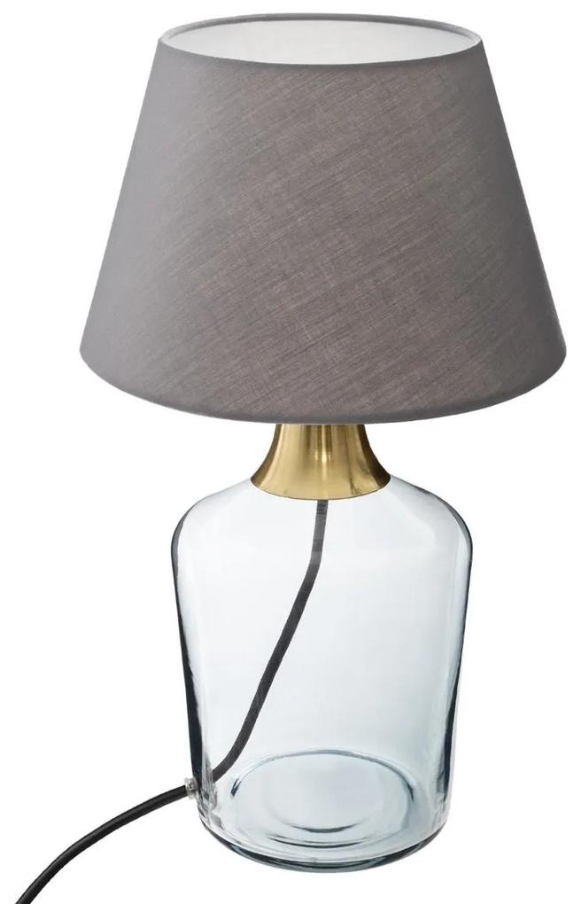 Lampă de masă din sticla SILA, 39 cm, Gri