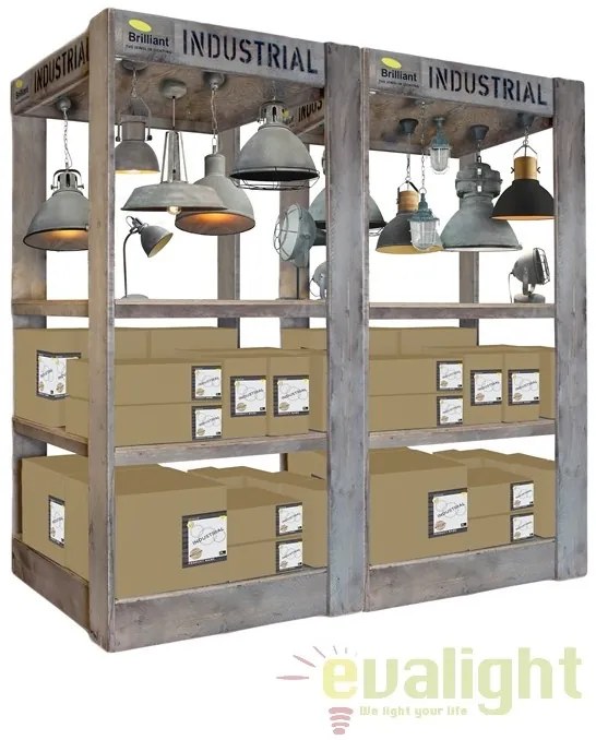 Aplica de perete design Industria Style dimabil Jesper 23710/70 BL