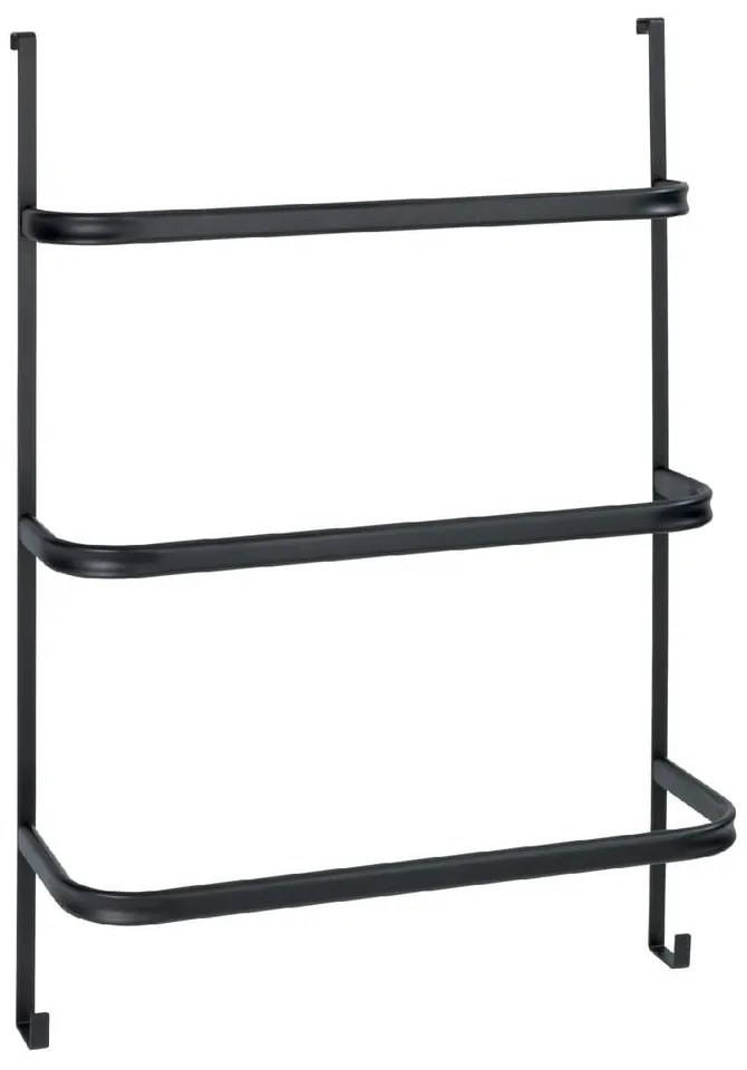 Suport pentru prosoape Wenko Towel Holder Black, 21 x 54 cm, negru