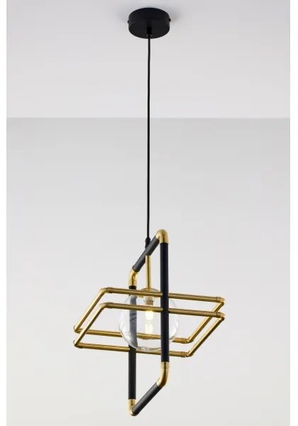 Lustră pe cablu Jupiter 2028 FIORI 1xG9/10W/230V negru/auriu/transparent