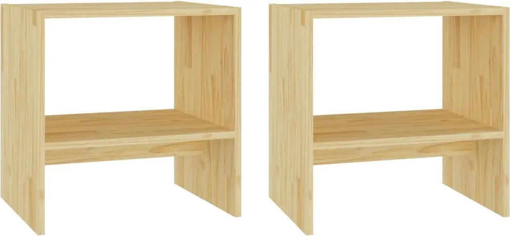 vidaXL Noptiere, 2 buc., 40x30,5x40 cm, lemn masiv de pin