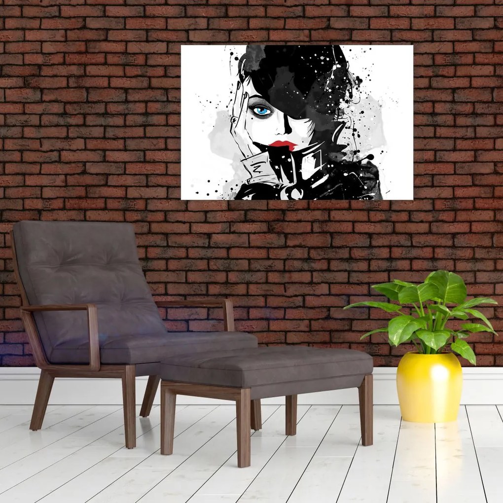 Tablou - Femeia misterioasă (90x60 cm)