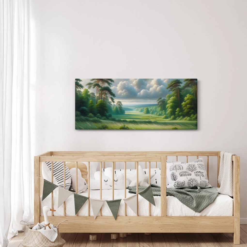 Tablou - Peisaj verde (120x50 cm)