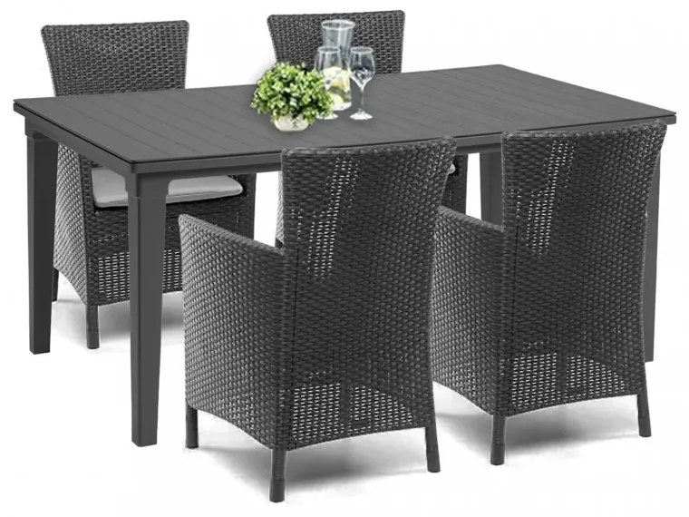 Set mobilier de grădină Futurowa 4+1, grafit