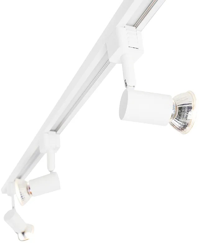 Sistem de șine modern cu 3 spoturi monofazate alb - Jeany