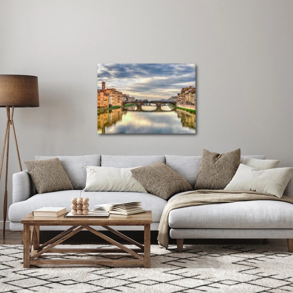 Tablou - Pod peste râu (70x50 cm)