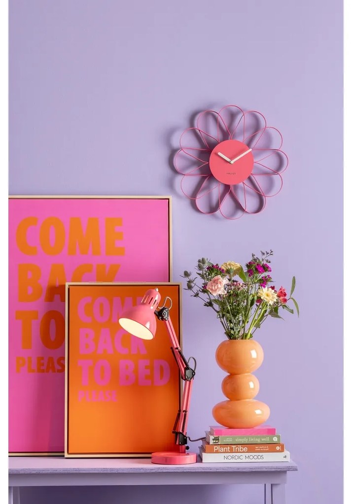 Karlsson 5975BP ceas de perete design roz,diametru 40 cm