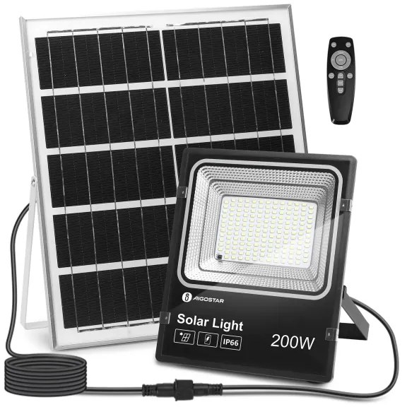 Proiector LED solar dimabil Aigostar LED/200W/3,2V IP65 + telecomandă