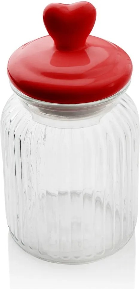 Recipient din sticlă cu capac Sabichi Glass, 900 ml