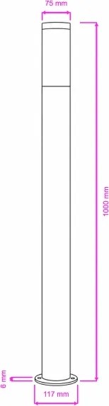 BRILAGI - Lampă de exterior ELIA 1xE27/20W/230V IP44 100 cm antracit