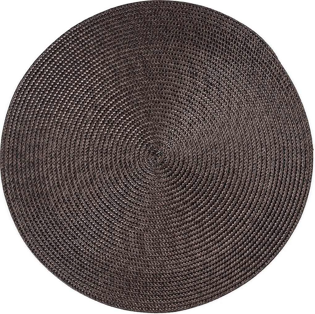 Set suport farfurie Deco rotunde maro închis, diametru 35 cm, set de 4 buc.