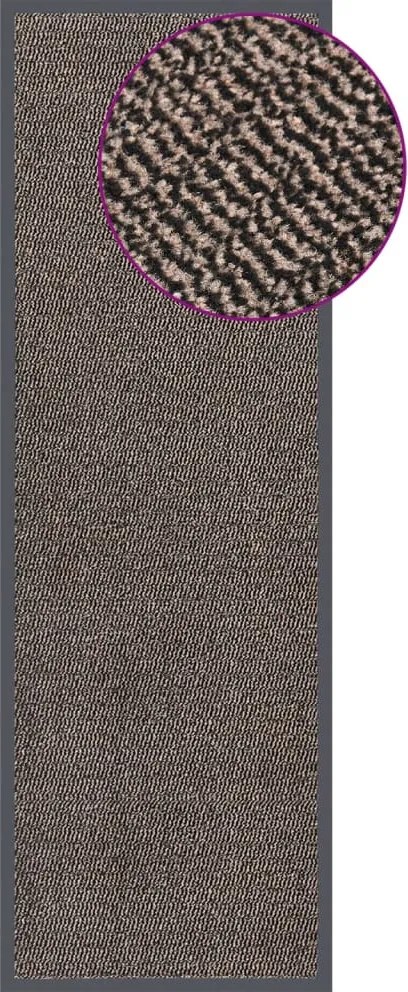 vidaXL Covoraș de intrare cu smocuri, maro închis, 60x180 cm