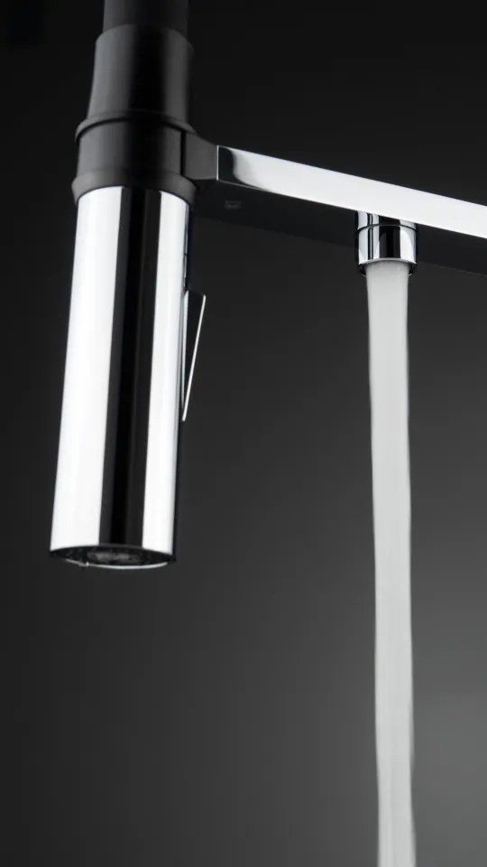 🚰 Baterie bucătărie MAGNETIC, cu racord filtru de apă & pipă flexibilă, finisaj cromat – Cod BRM_075M