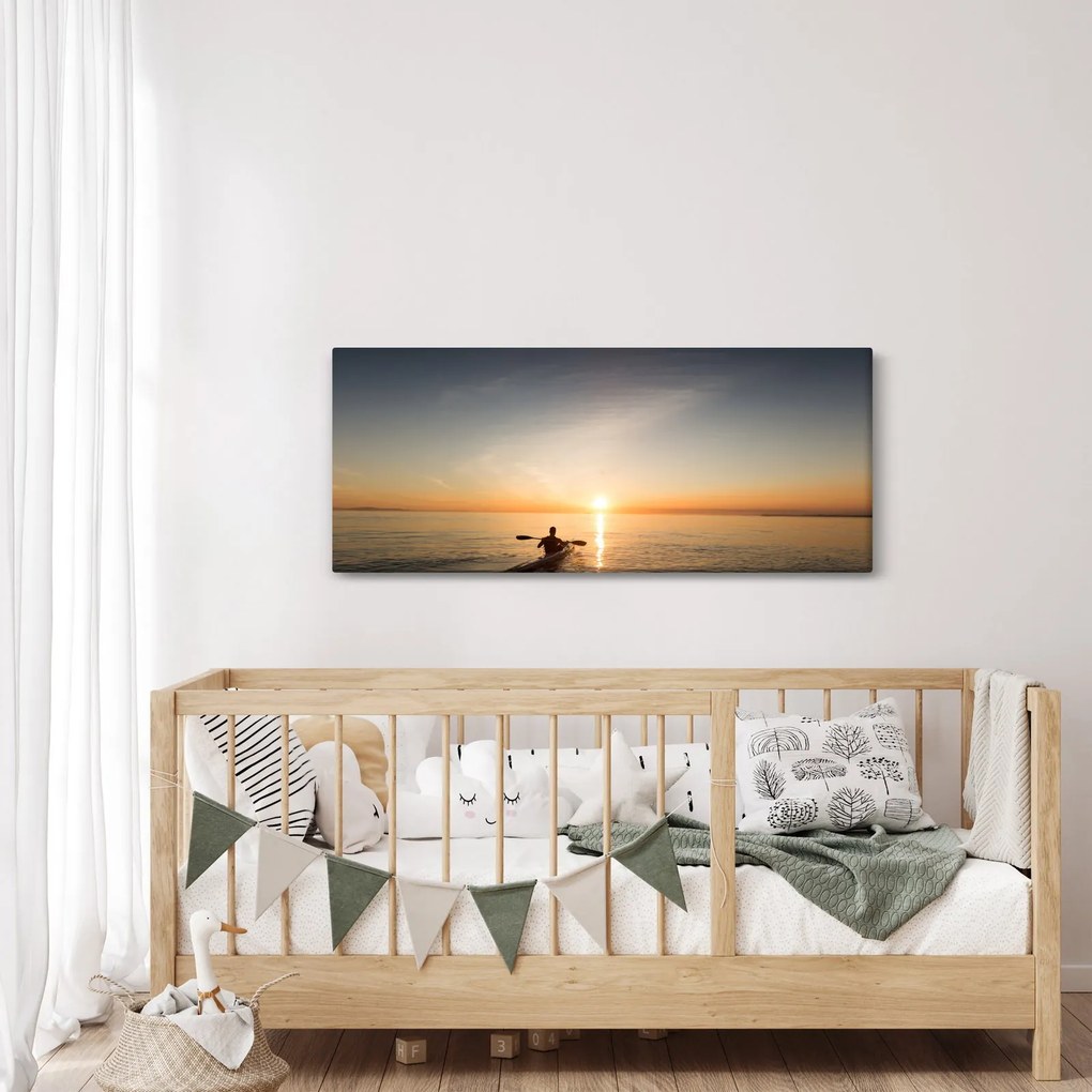 Tablou - caiac pe mare (120x50 cm)