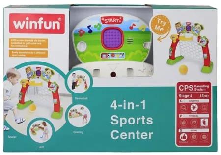 Jucarie copii interactiva centru sport 4 in 1 cu sunete si lumini Winfun 006001
