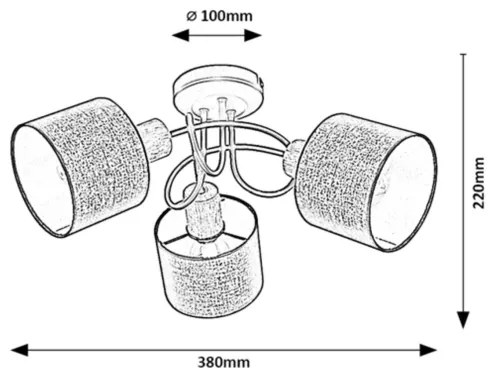 Lustră aplicată MIGUEL 3xE14/40W/230V Rabalux 3246