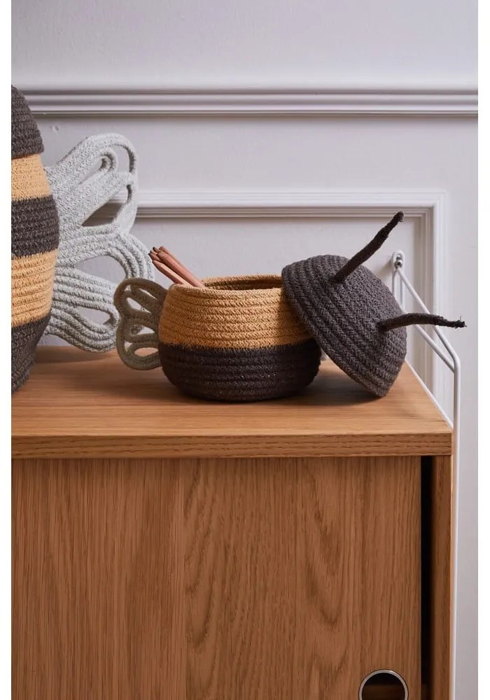 Coș de jucării pentru copii din material textil ø 15x15 cm Baby Bee – Lorena Canals