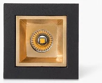 Mini Spot LED incastrabil TROOP recessed black-gold 2W 36° 2700K CRI90