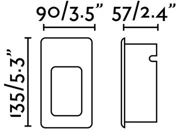 FARO 70396 - Lampă încastrată exterior LED NASE-2 LED/3W/230V IP44