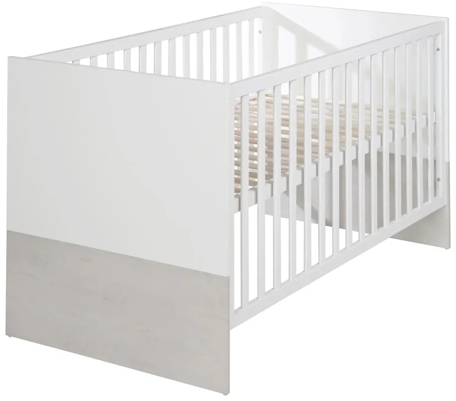 Pătuț alb-gri deschis 70x140 cm Julia – Roba