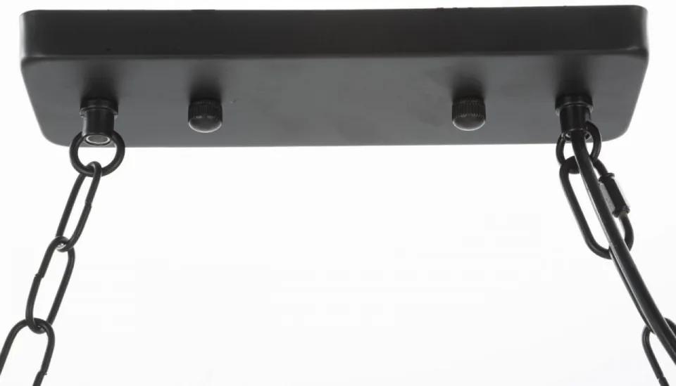 Lustra maro / neagra din metal si sfoara, soclu E27, max 20W, 84 x 20 x 88 cm, Rope 3 Lights Mauro Ferreti