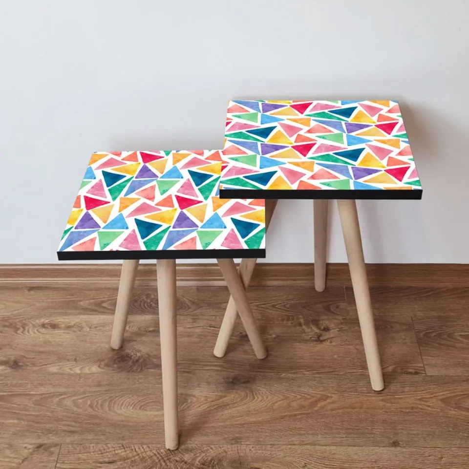 Set 2 Masute Auxiliare 2SHP16, MDF, Multicolor