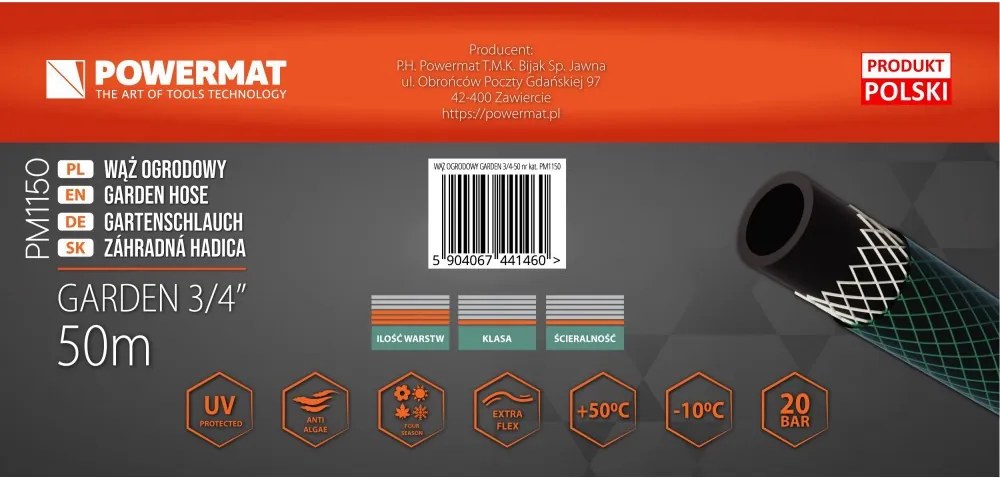 Furtun de grădină GARDEN 3/4" 50m