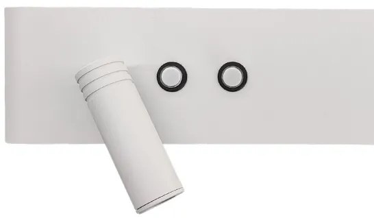 Aplica de perete tip spot RESORT LED/10W/230V + LED/3W, albă, stânga