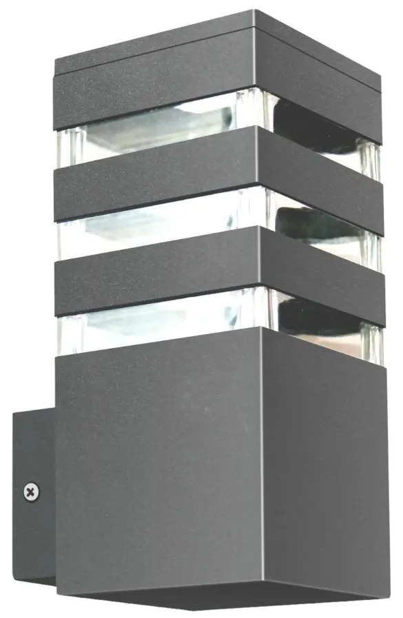 Aplică de perete LED RGBW reglabilă de exterior TEKSAS 1xE27/12W/230V IP44 antracit