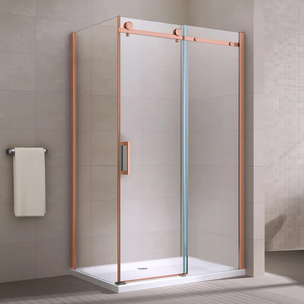Milano Duo Rose Gold Cabină de duș 100x100, 195cm, 8mm